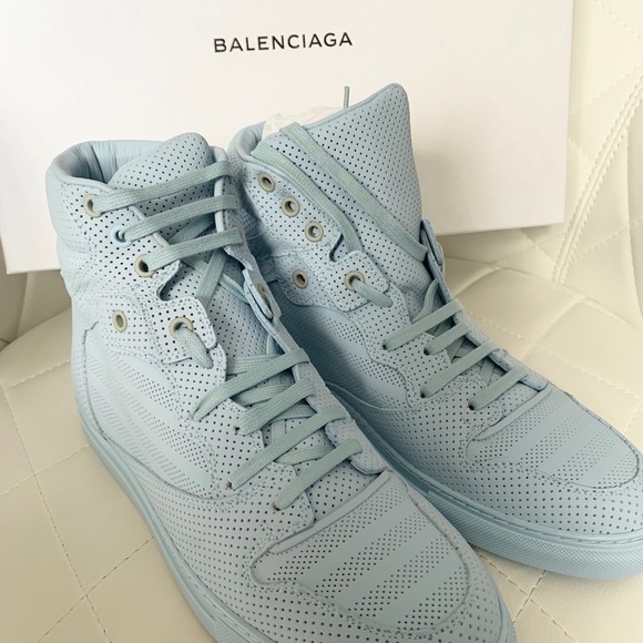 Balenciaga Blue Arena Triple S Sneakers - Picture 3 of 7
